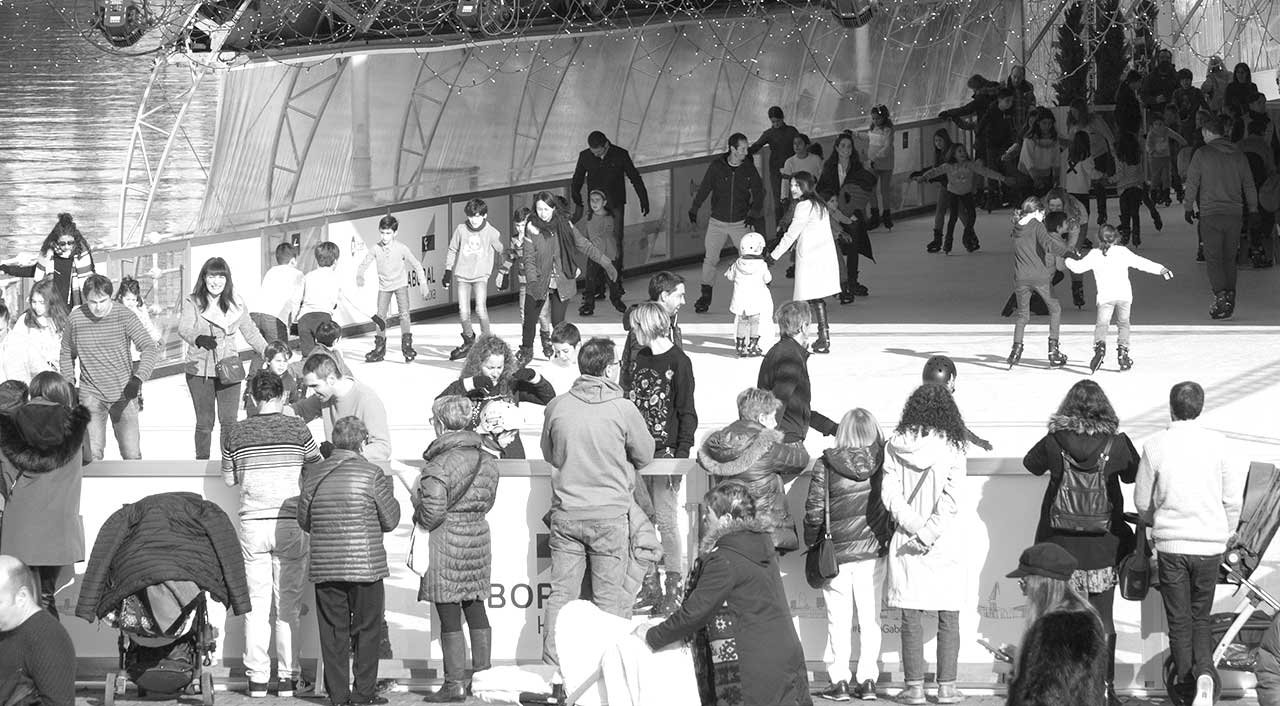 Pista de patinaje sobre hielo en Bilbao