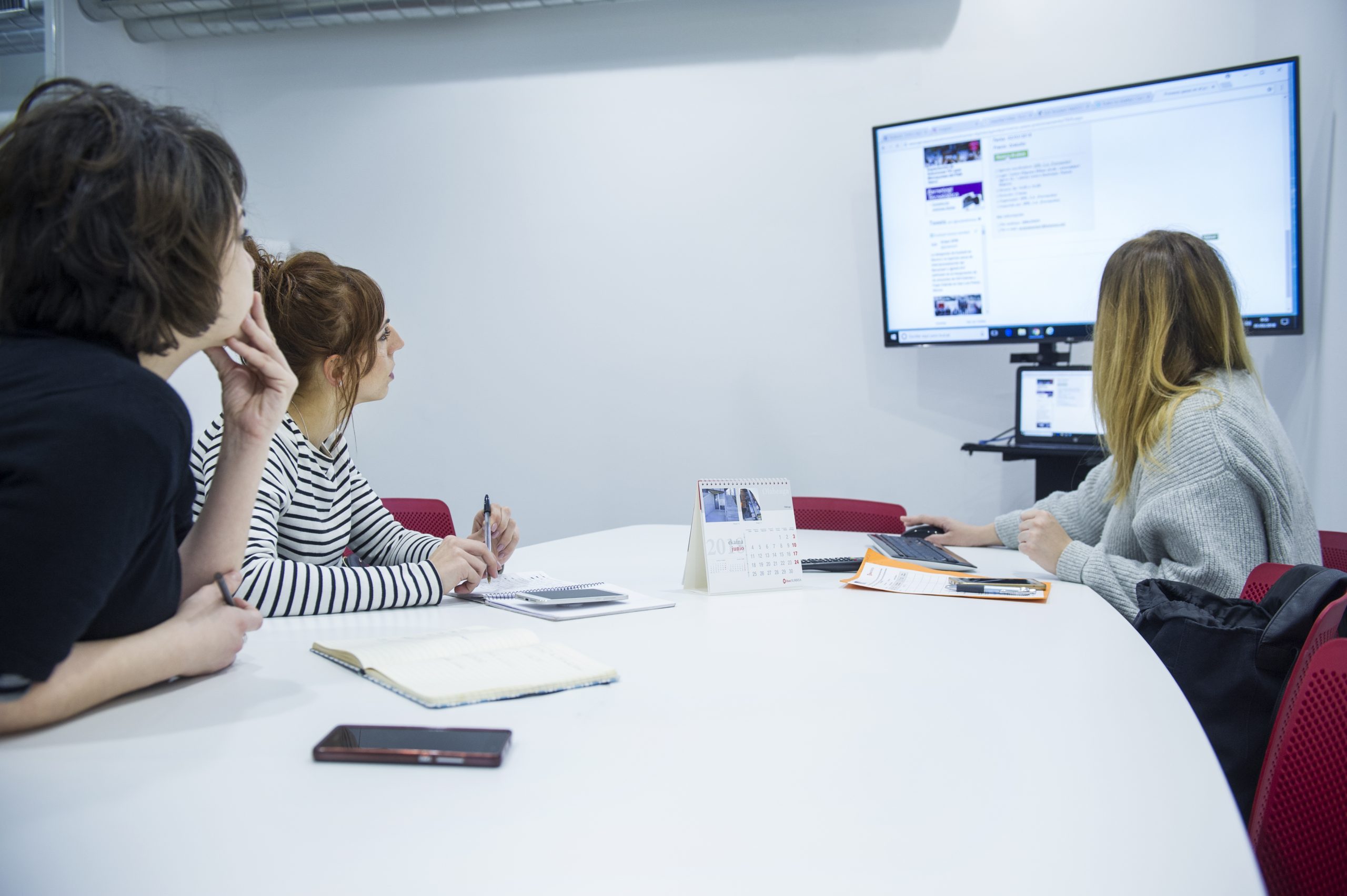 Sesión de asesoría con emprendedores de Bilbao